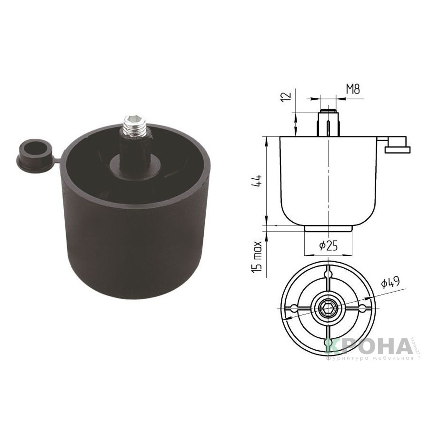 Рег. опора "Американка" 50*44
