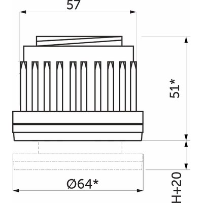 Заглушка к опоре d60  AKS 16070
