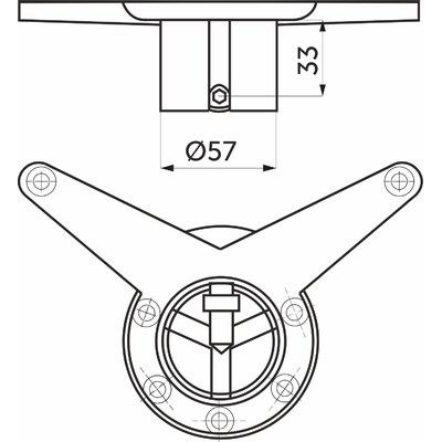 Крепление опоры d60 (усы) AKS 14114
