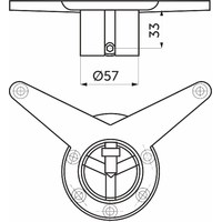 Крепление опоры d60 (усы) AKS 14114