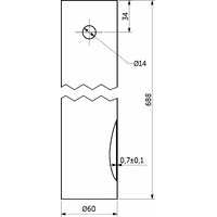 Опора мебельная 60/710, хром AKS 38181 (старый код 59026)