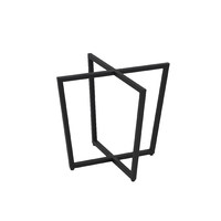 Подстолье mini INGRID-1 h-432 мм черный AKS 81840