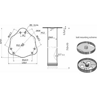 Опора мебельная 60/710 Белая AKS 54021