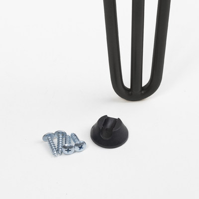 Опора мебельная FLASH h- 410, черный AKS  73290