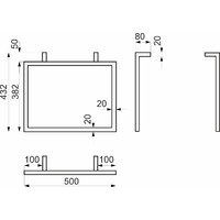 Подстолье mini THOR-1 h432, черный (1компл2шт) AKS 81842