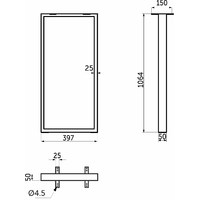Подстолье THOR 395х1064 черный AKS 80940
