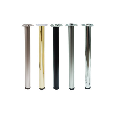 Опора меб. круглая d60 h820, сатин, винт М12, AKS 23634