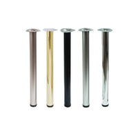 Опора меб. круглая d60 h820, сатин, винт М12, AKS 23634