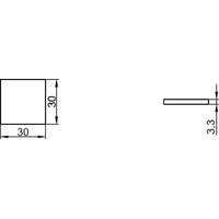 Подкладка самоприлипающая фетровая квадратная 30*30 (1уп1лист25шт) AKS 42031