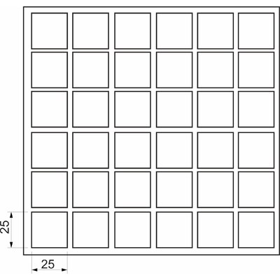 Подкладка самоприлипающая фетровая квадратная 25*25мм (1уп1лист36шт) AKS 42030