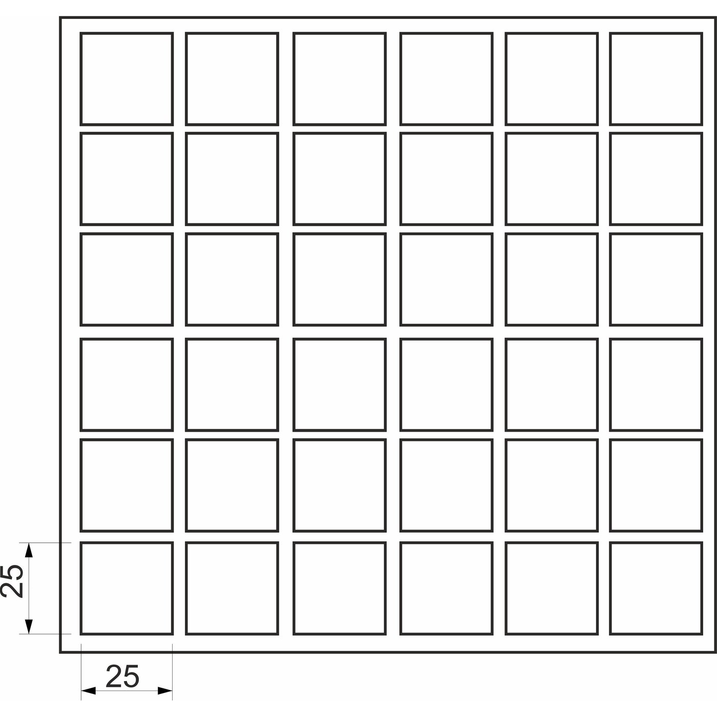 Подкладка самоприлипающая фетровая квадратная 25*25мм (1уп1лист36шт) AKS 42030
