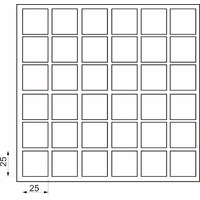Подкладка самоприлипающая фетровая квадратная 25*25мм (1уп1лист36шт) AKS 42030