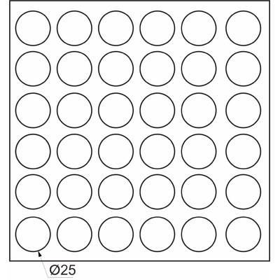 Подкладка самоприлипающая фетровая круглая d25мм (1уп1лист36шт) AKS 42033