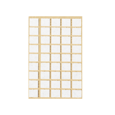 Подкладка самоприлипающая фетровая 20*20 (1 лист - 28 шт.) белая AKS 110173