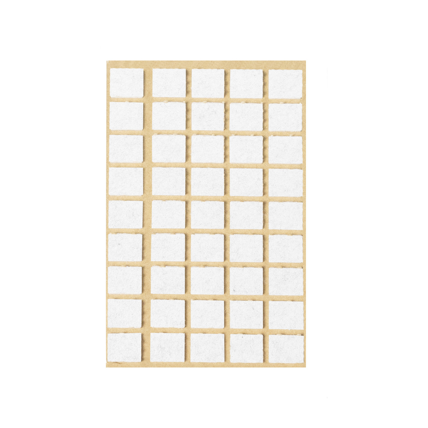 Подкладка самоприлипающая фетровая 20*20 (1 лист - 28 шт.) белая AKS 110173