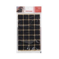 Подкладка самоприлипающая фетровая 20*20 (1 лист - 28 шт.) черная AKS 108587