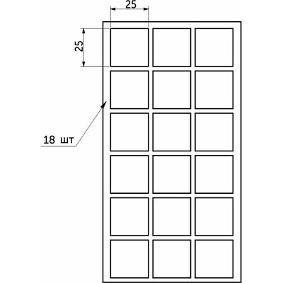 Подкладка самоприлипающая фетровая 25*25 h-2,4 мм (1 лист - 18 шт.) AKS 26782