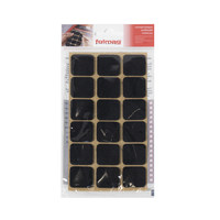 Подкладка самоприлипающая фетровая 25*25 (1 лист - 18 шт.) черная AKS 110817