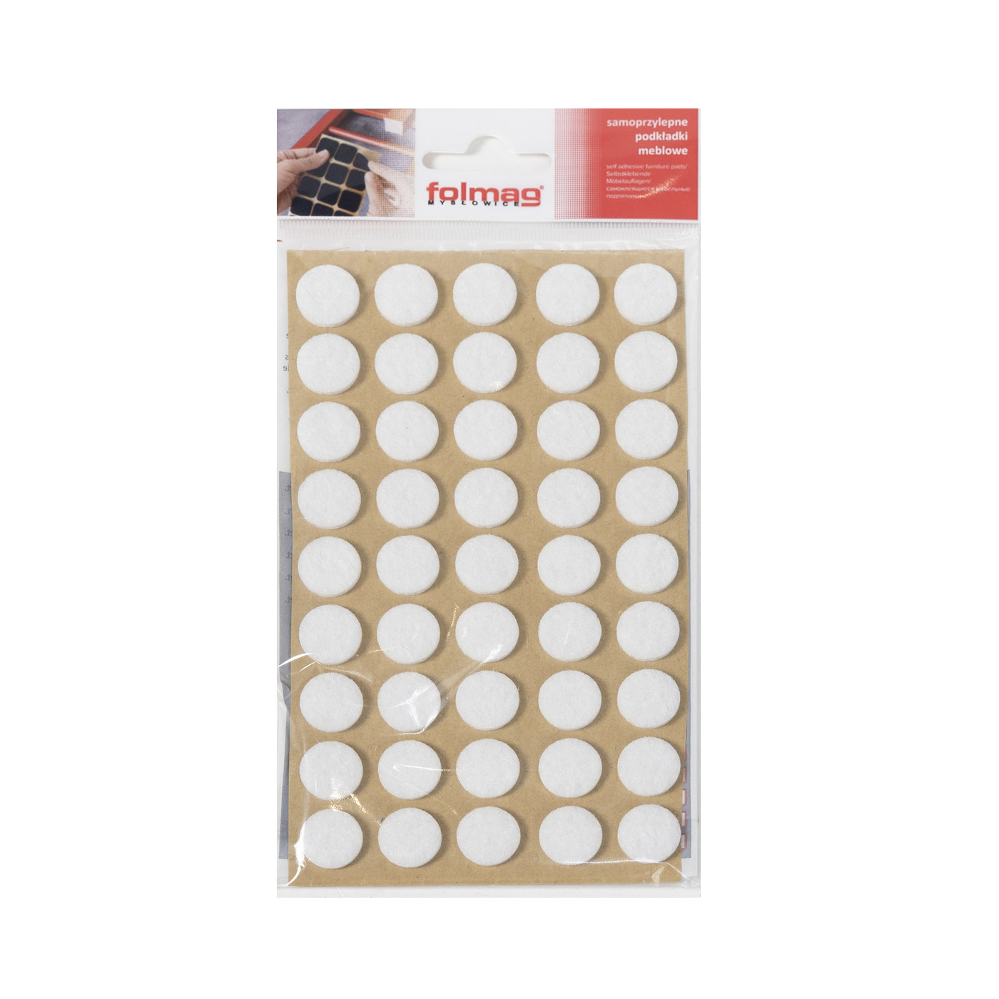 Подкладка самоприлипающая фетровая d15 мм (1 лист - 45 шт.) AKS 83782