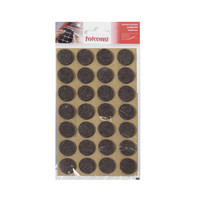 Подкладка самоприлипающая фетровая d20 мм (1 лист - 28 шт.) коричневая AKS 110813