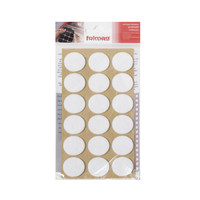 Подкладка самоприлипающая фетровая d25 мм (1 лист - 18 шт.) белая AKS 110810