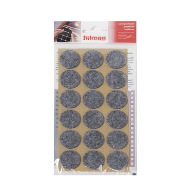 Подкладка самоприлипающая фетровая круглая d25 мм h2,4 мм (1 лист - 18 шт.) РП AKS 11112