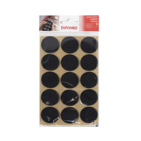 Подкладка самоприлипающая фетровая d30 мм (1 лист - 15 шт.) черная AKS 110808