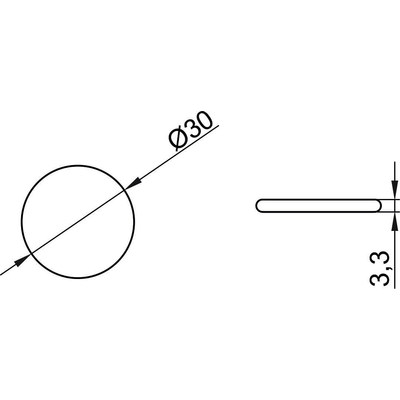 Подкладка самоприлипающая фетровая круглая d30 мм (1 лист - 25 шт.) AKS 42032