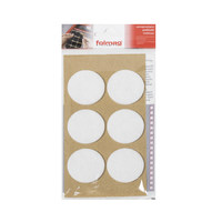 Подкладка самоприлипающая фетровая d40 мм (1 лист - 6 шт.) белая AKS 110804