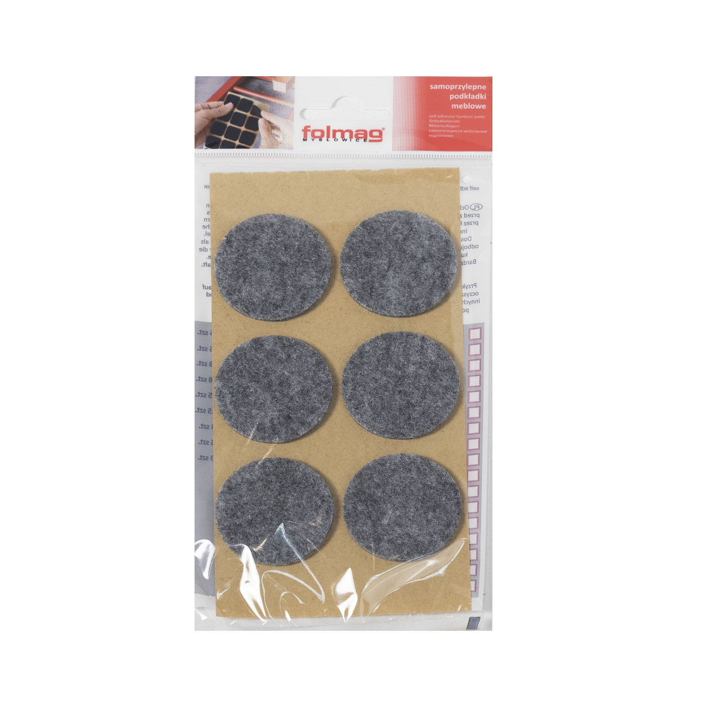 Подкладка самоприлипающая фетровая d40 мм AKS 46462