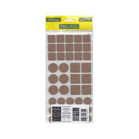 Подкладка самоприлипающая фетровая микс (d20,20*20, - 15 шт. d25,25*25 - 6 шт.) коричн. AKS 110843