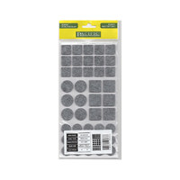 Подкладка самоприлипающая фетровая микс (d20,20*20, - 15 шт. d25,25*25 - 6 шт.) серая AKS 110844