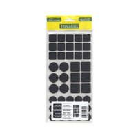 Подкладка самоприлипающая фетровая микс (d20,20*20, - 15 шт. d25,25*25 - 6 шт.) черная AKS 110845