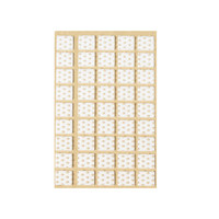 Подкладка самоприлипающая фетровая прорезиненная 15*15 (1 лист45 шт) белая AKS 109801