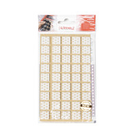 Подкладка самоприлипающая фетровая прорезиненная 15*15 (1 лист45 шт) белая AKS 109801