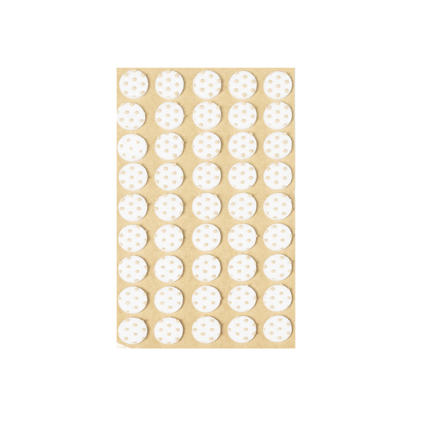 Подкладка самоприлипающая фетровая прорезиненная 15*15 (1 лист45 шт) белая AKS 109801