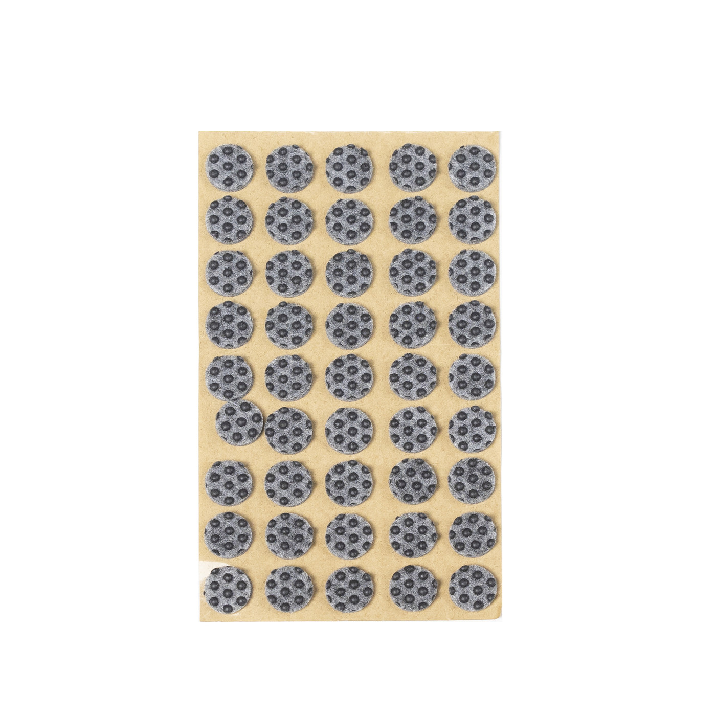 Подкладка самоприлипающая фетровая прорезиненная 15*15 (1 лист45 шт) серая AKS 109800