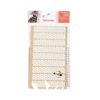 Подкладка самоприлипающая фетровая прорезиненная 15*80 (1 лист9 шт) белая AKS 109754