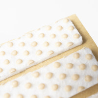 Подкладка самоприлипающая фетровая прорезиненная 15*80 (1 лист9 шт) белая AKS 109754