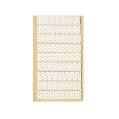 Подкладка самоприлипающая фетровая прорезиненная 15*80 (1 лист9 шт) белая AKS 109754