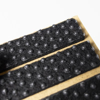 Подкладка самоприлипающая фетровая прорезиненная 15*80 (1 лист9 шт) черная AKS 109756