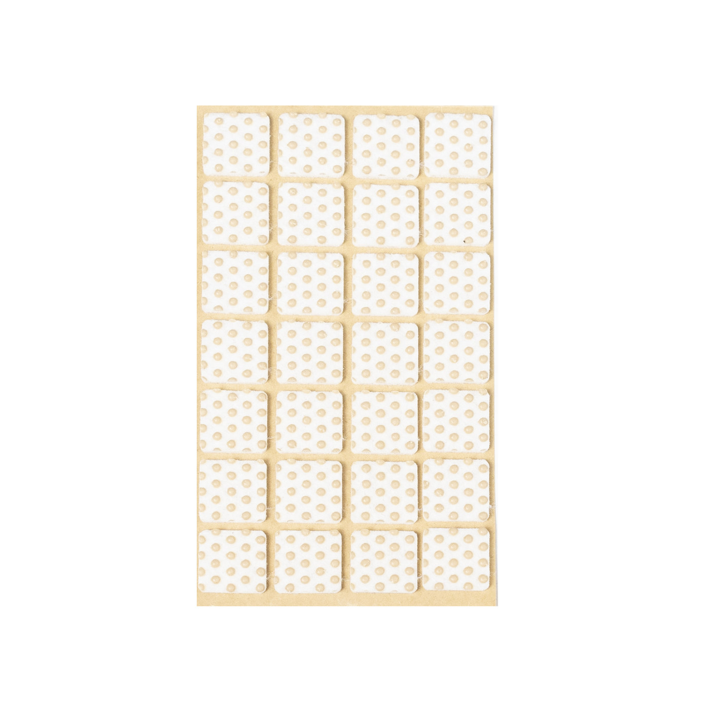 Подкладка самоприлипающая фетровая прорезиненная 20*20 (1 лист28 шт) белая AKS 109740