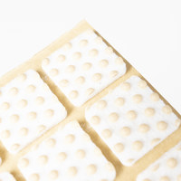 Подкладка самоприлипающая фетровая прорезиненная 20*20 (1 лист28 шт) белая AKS 109740