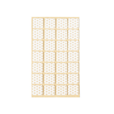 Подкладка самоприлипающая фетровая прорезиненная 20*20 (1 лист28 шт) белая AKS 109740