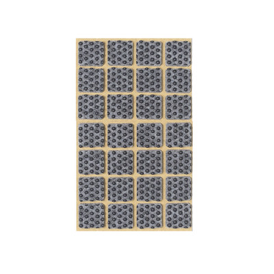 Подкладка самоприлипающая фетровая прорезиненная 20*20 (1 лист28 шт) серая AKS 109741