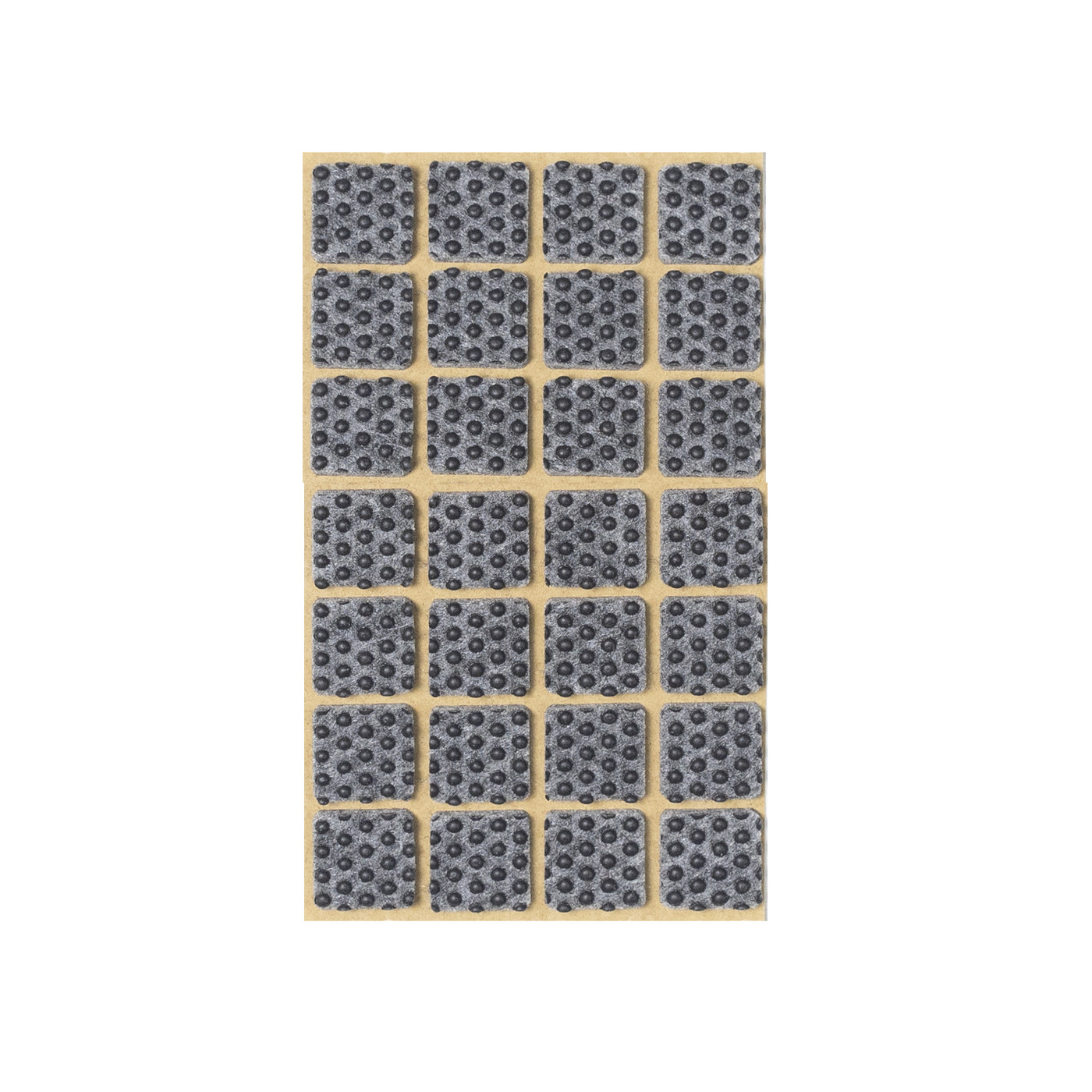 Подкладка самоприлипающая фетровая прорезиненная 20*20 (1 лист28 шт) серая AKS 109741