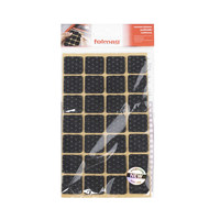 Подкладка самоприлипающая фетровая прорезиненная 20*20 (1 лист28 шт) черная AKS 109742