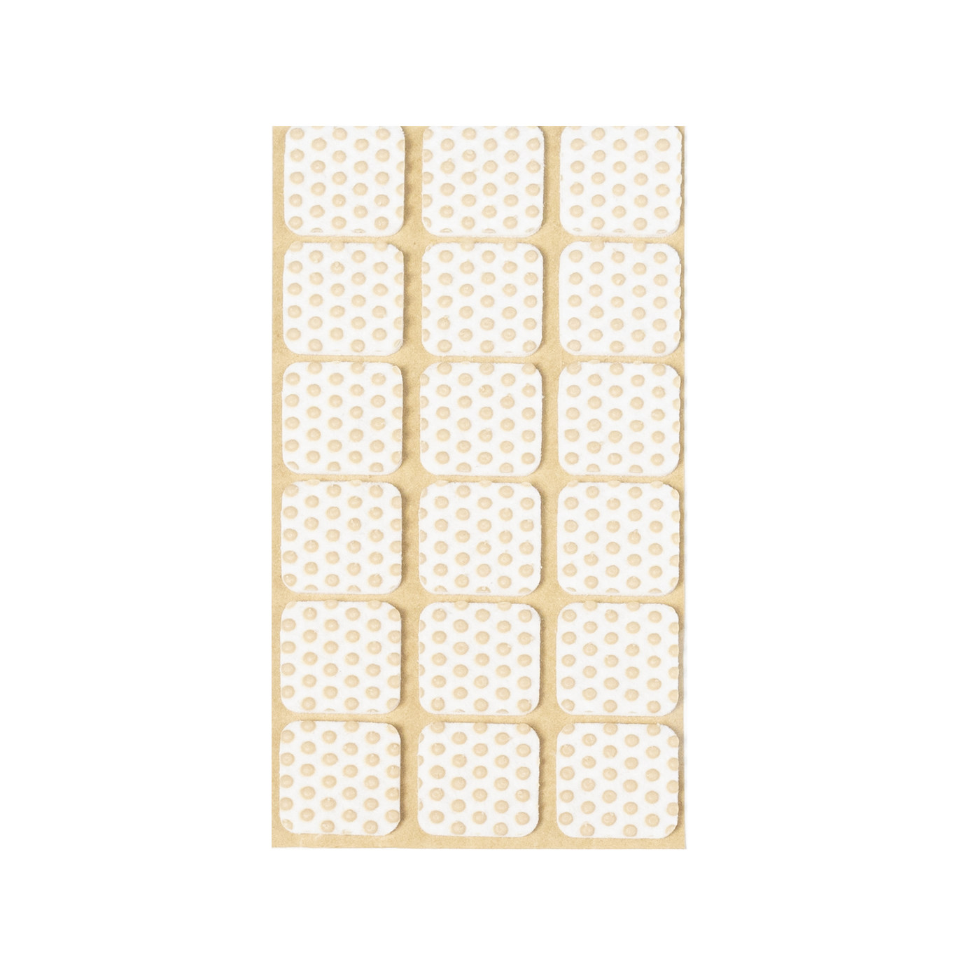 Подкладка самоприлипающая фетровая прорезиненная 25*25 (1 лист18 шт) белая AKS 109744