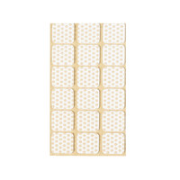 Подкладка самоприлипающая фетровая прорезиненная 25*25 (1 лист18 шт) белая AKS 109744