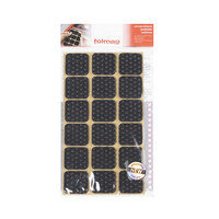 Подкладка самоприлипающая фетровая прорезиненная 25*25 (1 лист18 шт) черная AKS 109745